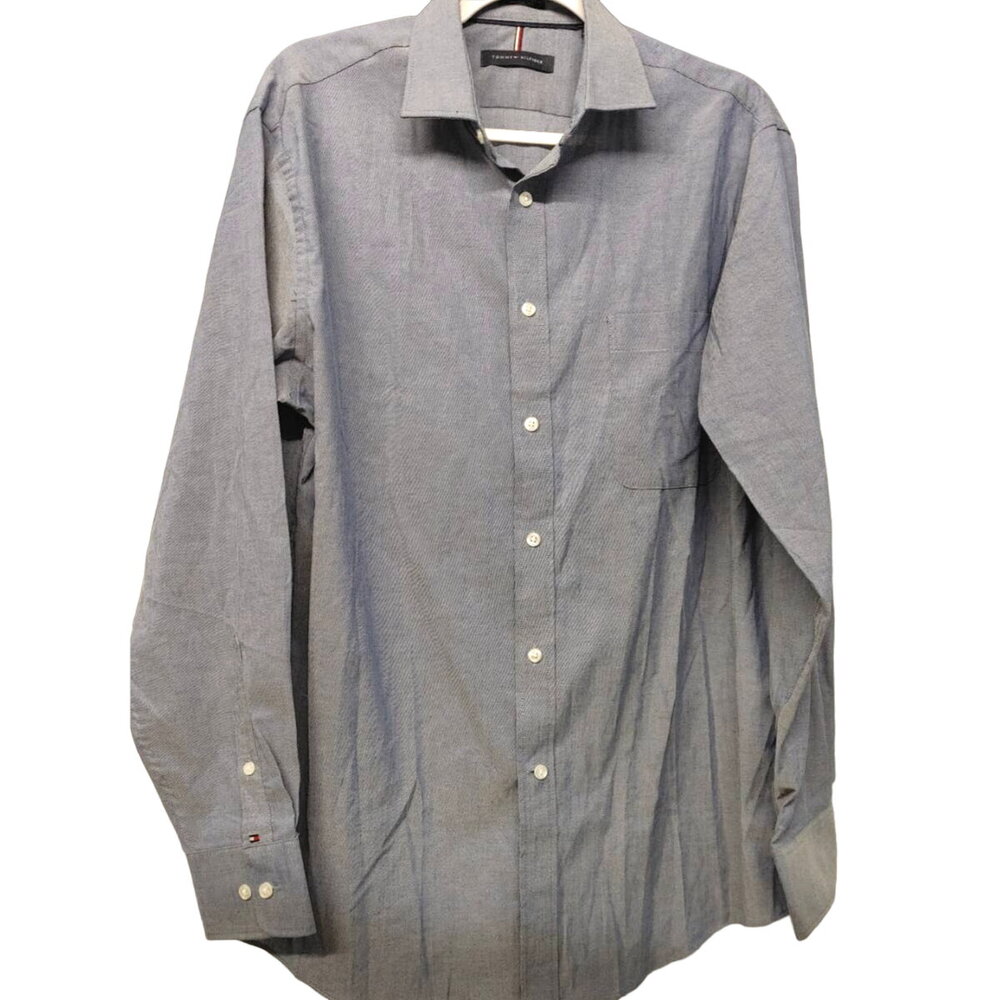 Tommy Hilfiger Button Up Shirt Regular Fit Stretch Large 16-16.5 34/35